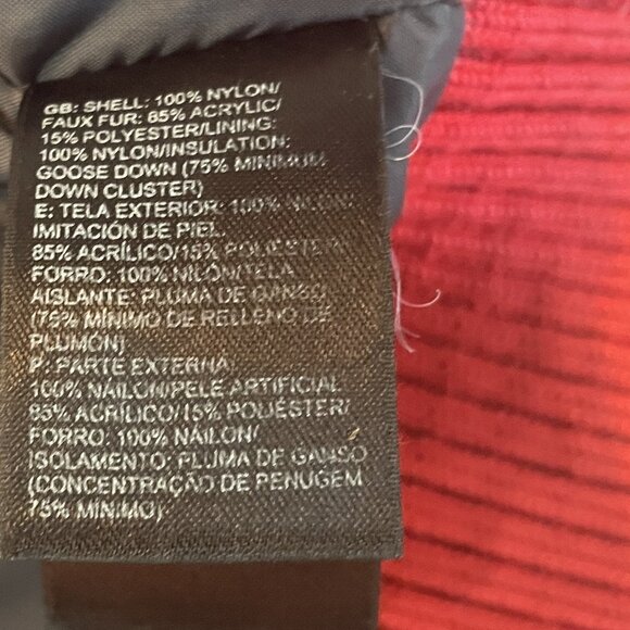 North Face Down 550 Red GOTHAM Jacket M - Picture 4 of 9